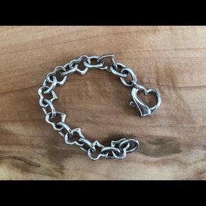 Kay’s jewelry sterling silver heart link bracelet